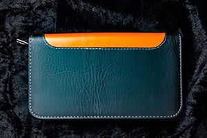 Large Signature Travel Case, Black and Orange - TopEdgeShears